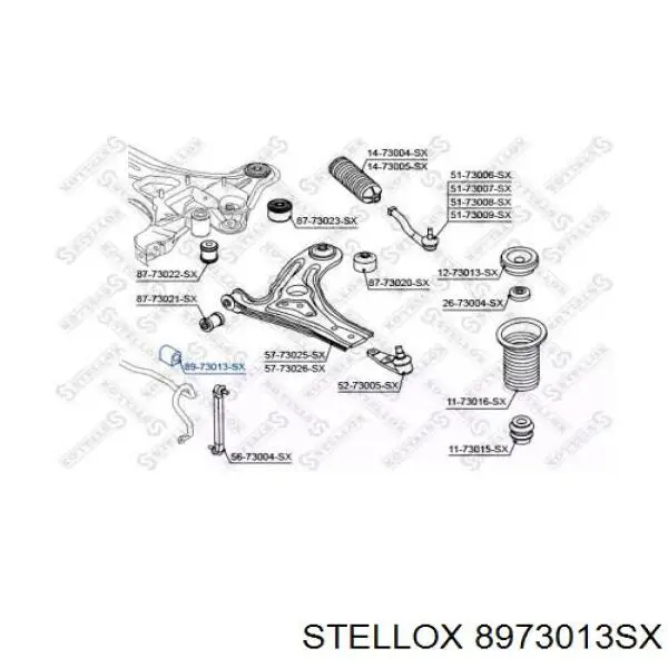 8973013SX Stellox casquillo de barra estabilizadora delantera