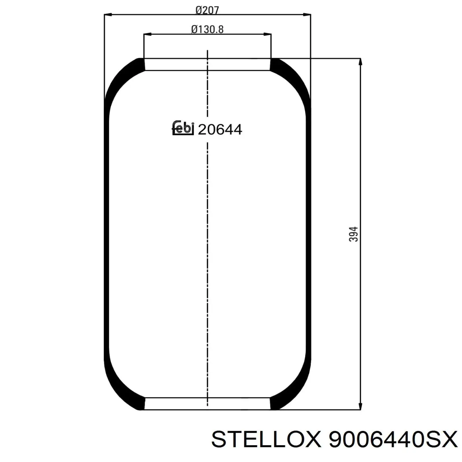 9006440SX Stellox muelle neumático, suspensión