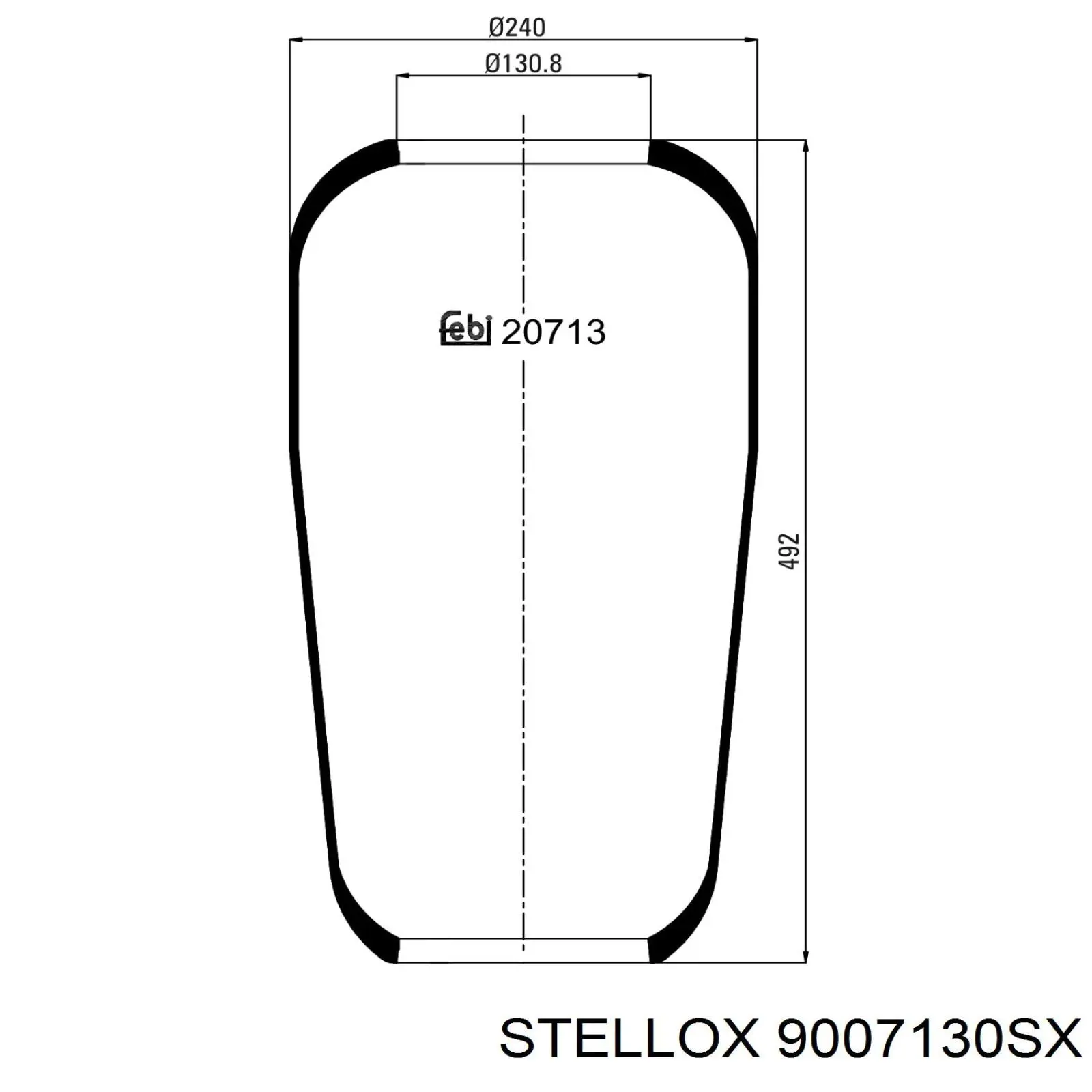 90-07130-SX Stellox muelle neumático, suspensión