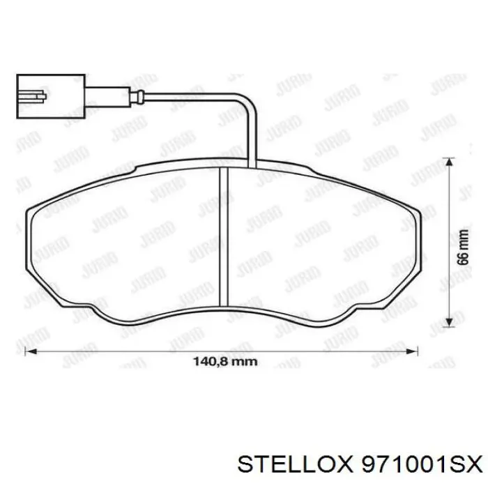 971001-SX Stellox pastillas de freno delanteras