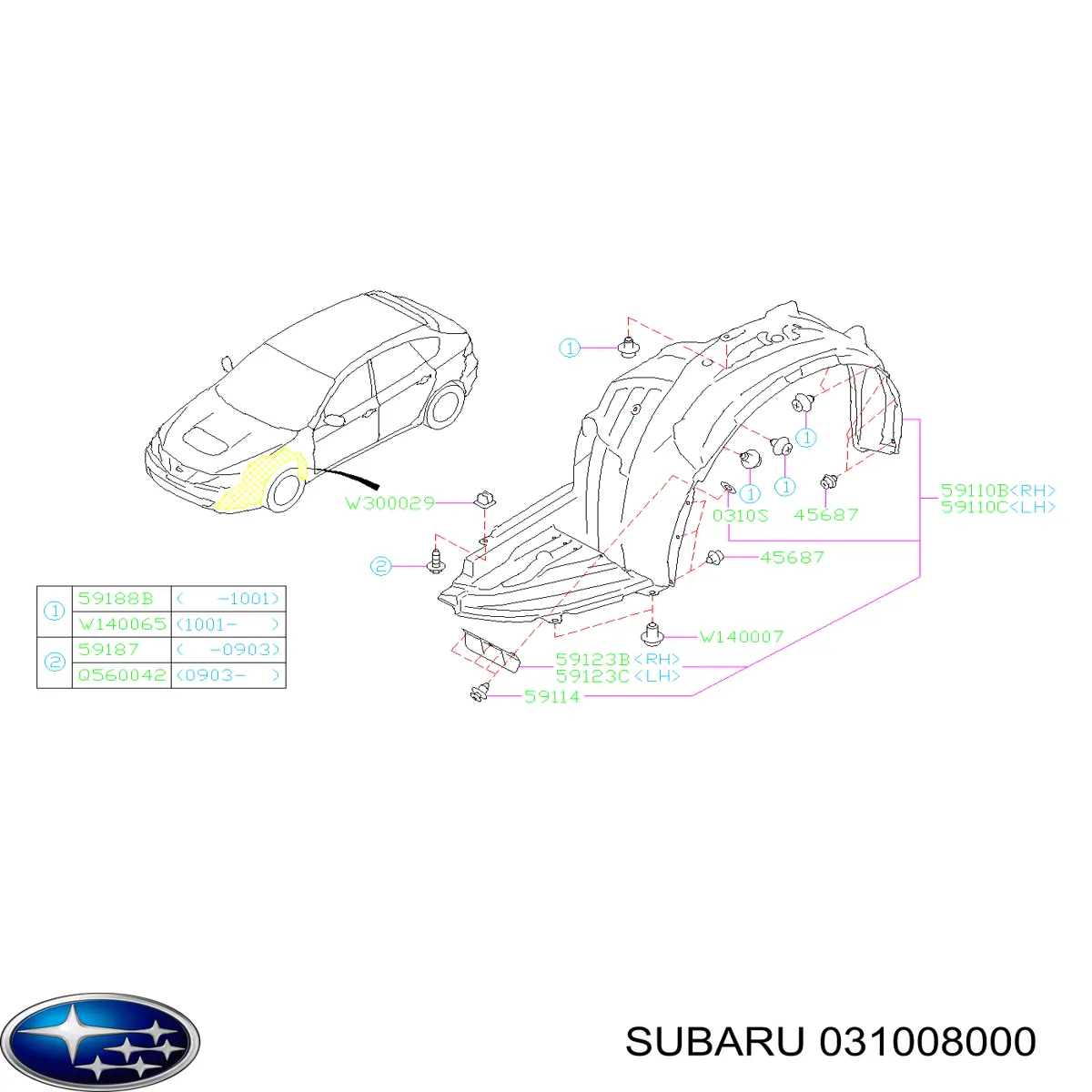  Subaru 031008000 precio, desde  EUR