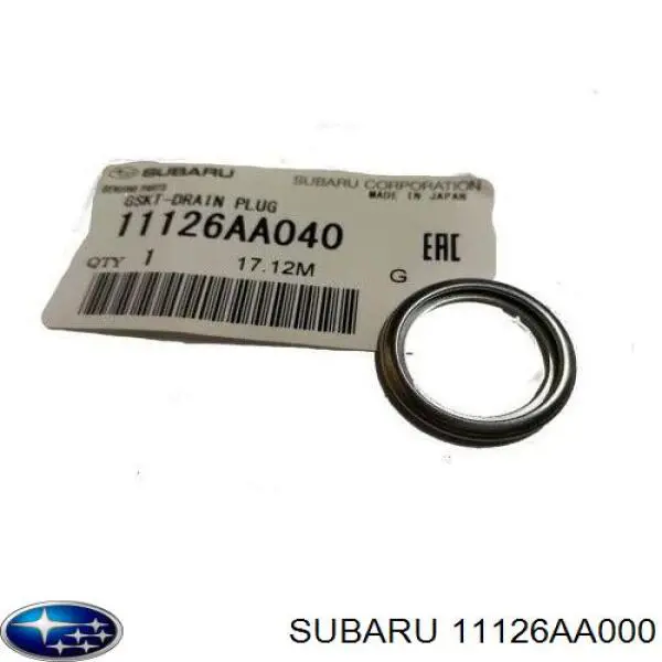 11126AA000 Subaru Junta del tapón del cárter de aceite
