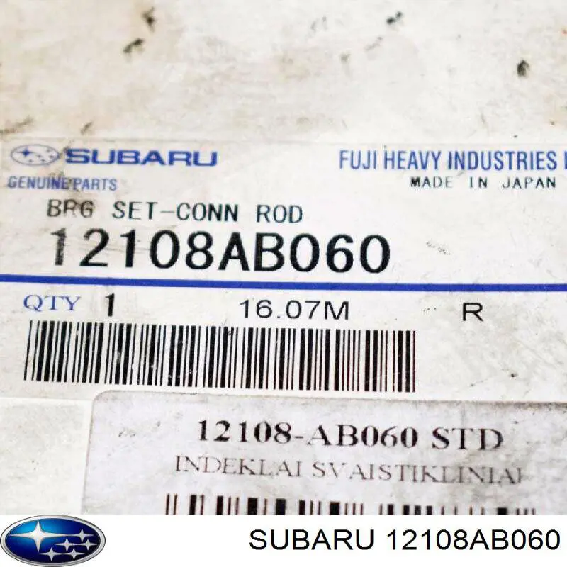 Juego de cojinetes de biela, estándar (STD) para Subaru Legacy (B13)