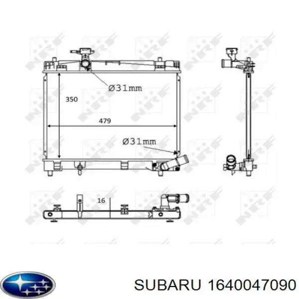 Comprar 1640047090 Subaru Radiador de auto