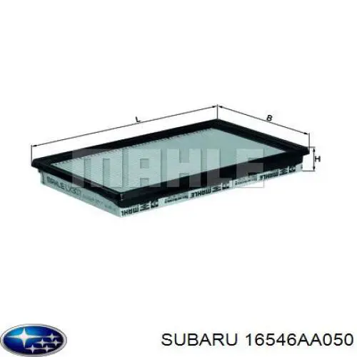Filtro de aire 16546AA050 Subaru
