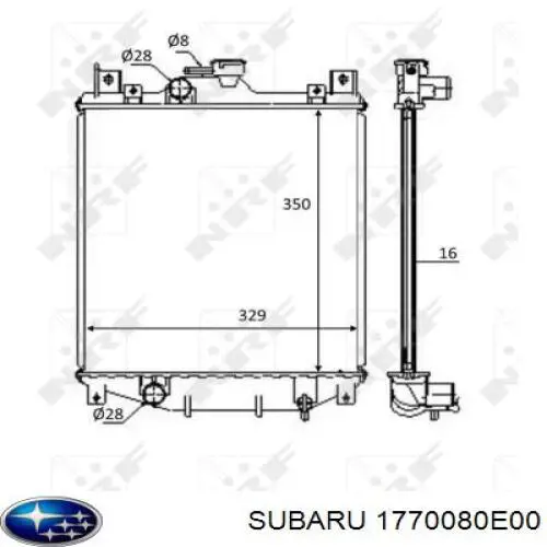 1770080E00 Subaru Refrigeración del motor