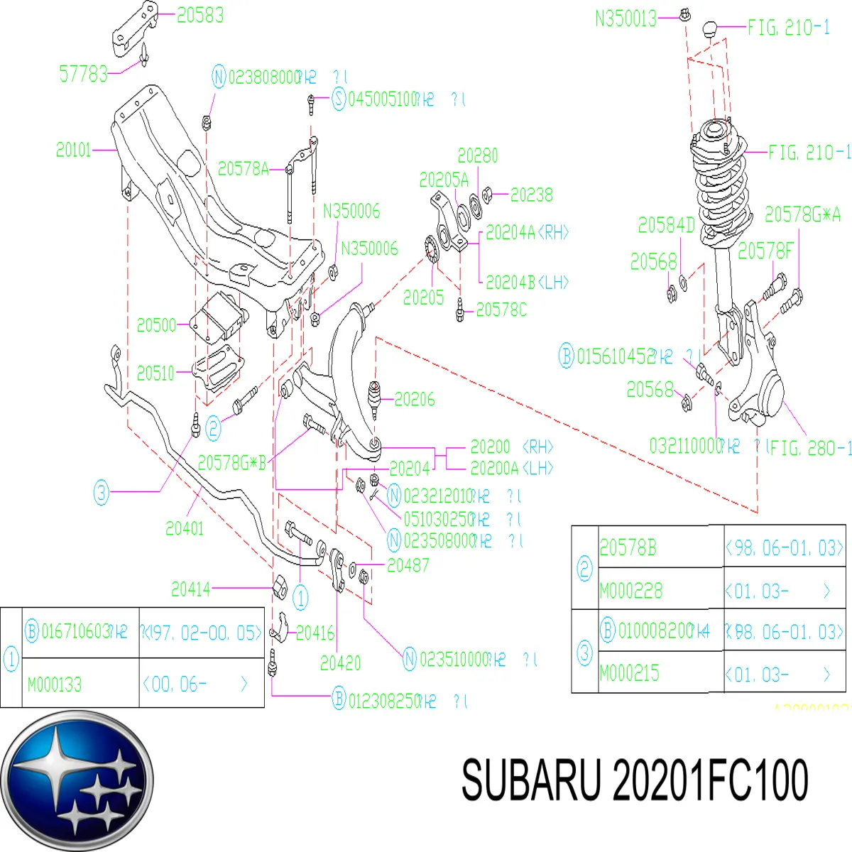 Silentblock de brazo de suspensión Subaru 20201FC100 precio, desde 33,01 EUR