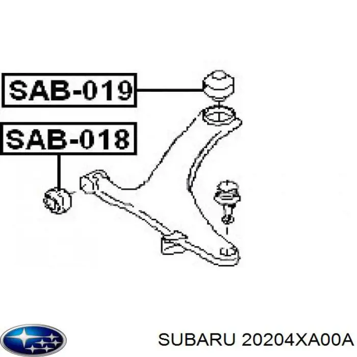 20204XA00A Subaru silentblock de suspensión delantero inferior