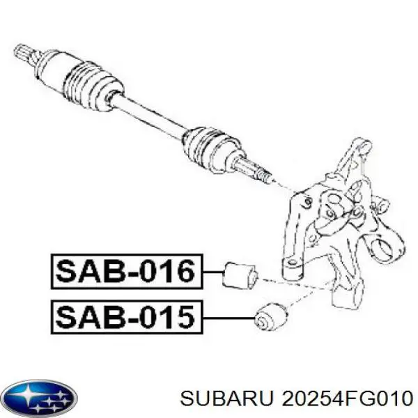 20254FG010 Subaru silentblock de mangueta trasera