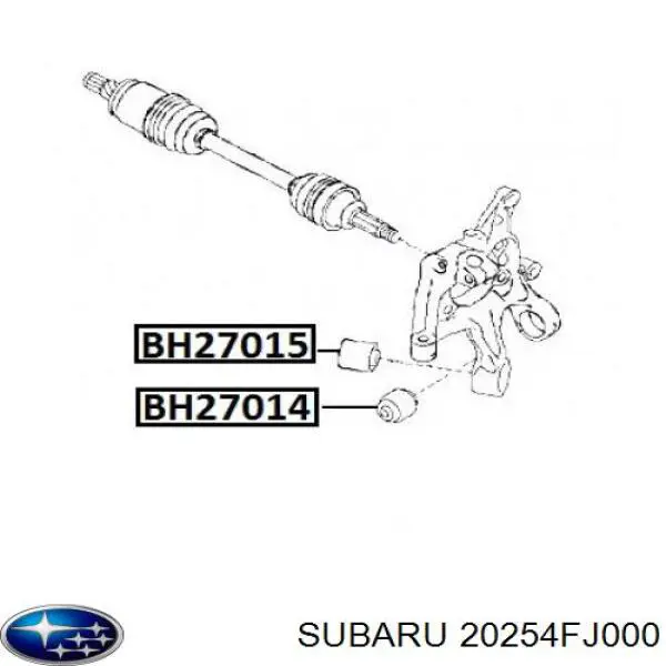 Buje de mangueta trasera Subaru 20254FJ000 precio, desde 8,78 EUR