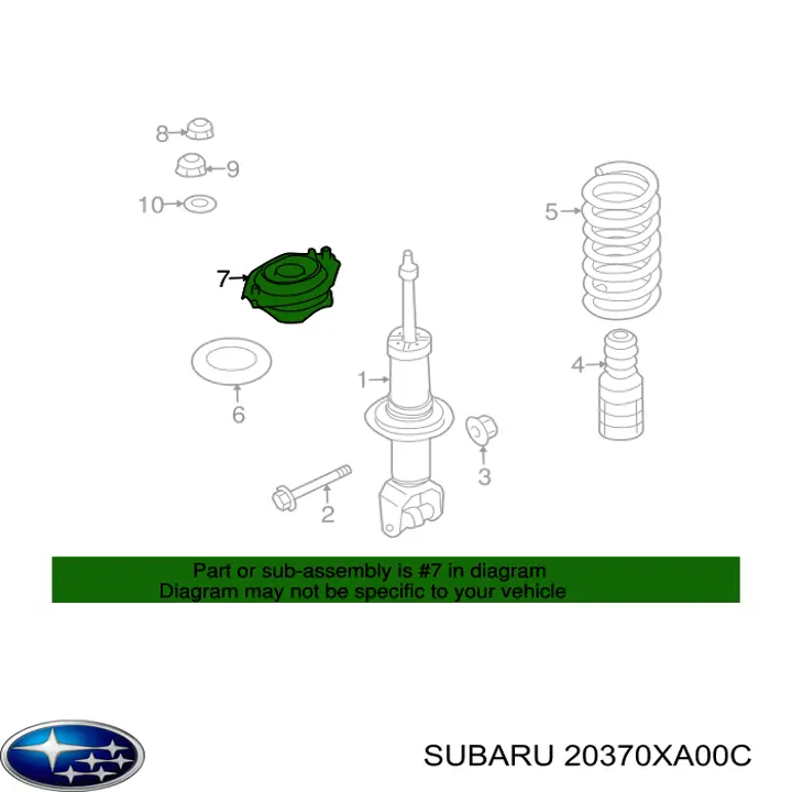 20370XA00C Subaru soporte amortiguador trasero