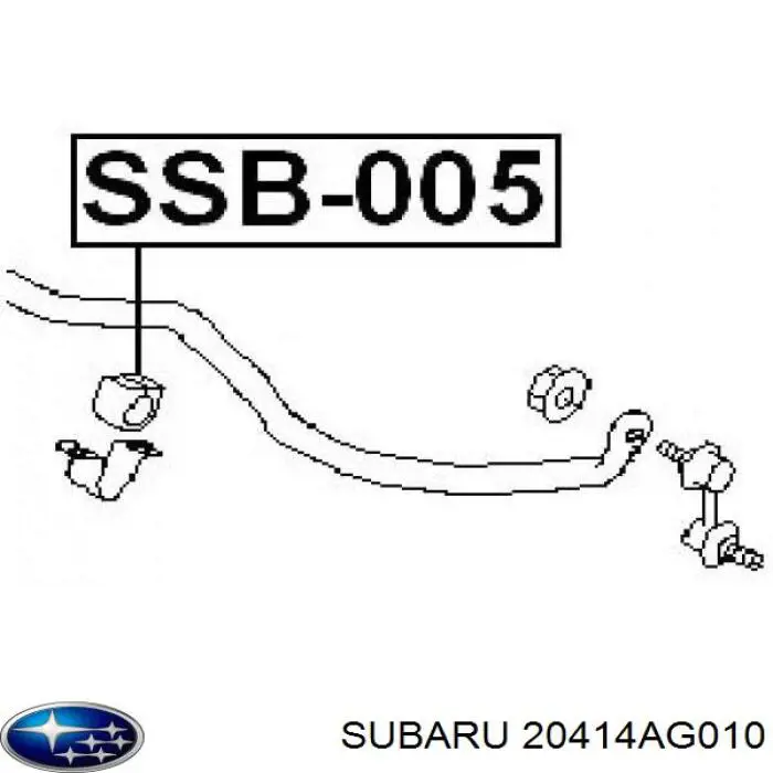 Comprar 20414AG010 Subaru Buje de barra estabilizadora delantera