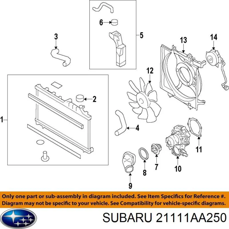 Comprar 21111AA250 Subaru Bomba de agua para motor
