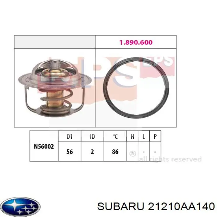 Comprar 21210AA140 Subaru Termostato