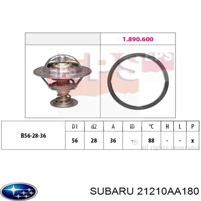 21210AA180 Subaru termostato
