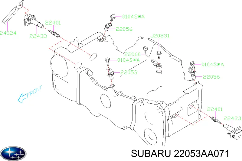 22053AA071 Subaru sensor de posición del cigüeñal