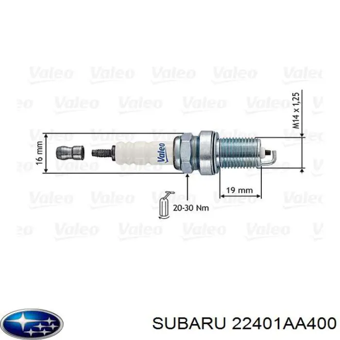 Bujías Subaru 22401AA400 precio, desde 17,77 EUR