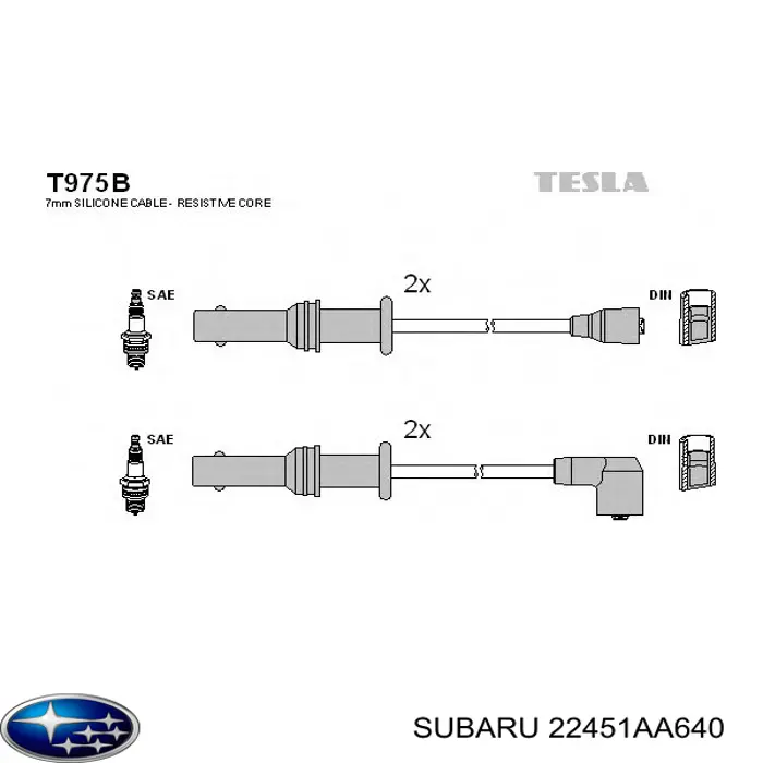 Juego de cables de bujias Subaru 22451AA640 precio, desde 32,59 EUR