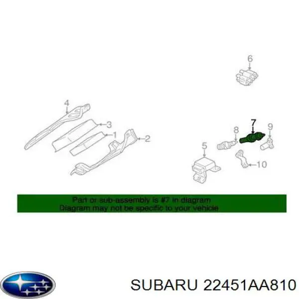 22451AA810 Subaru cable de encendido, cilindro №2, 4