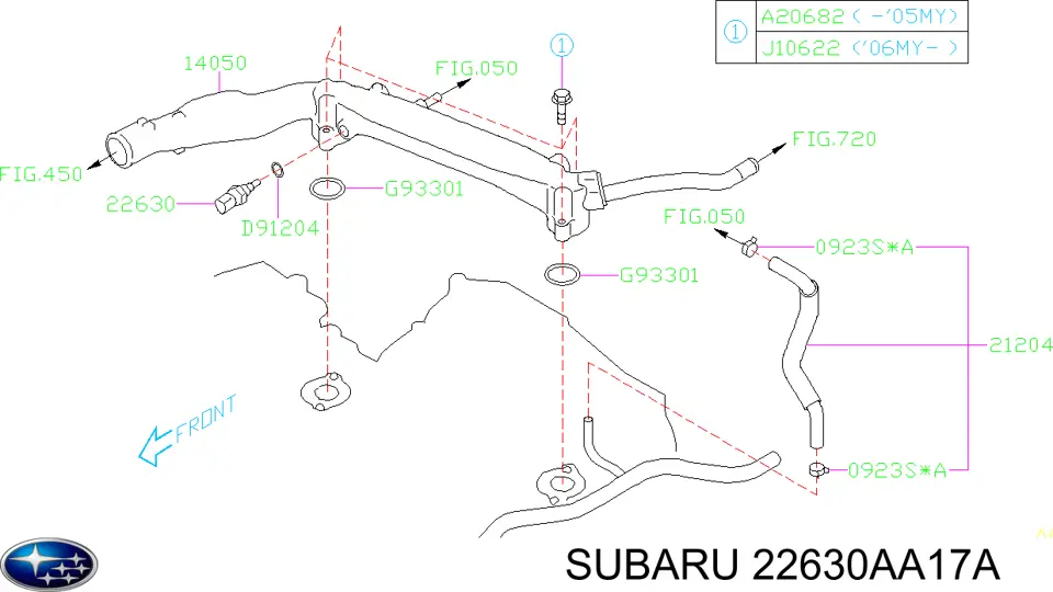 Sensor de temperatura 22630AA17A Subaru