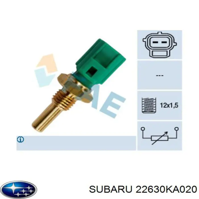 Sensor de temperatura del refrigerante SUBARU 22630KA020