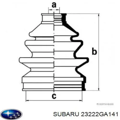 23222GA141 Subaru fuelle, árbol de transmisión delantero exterior