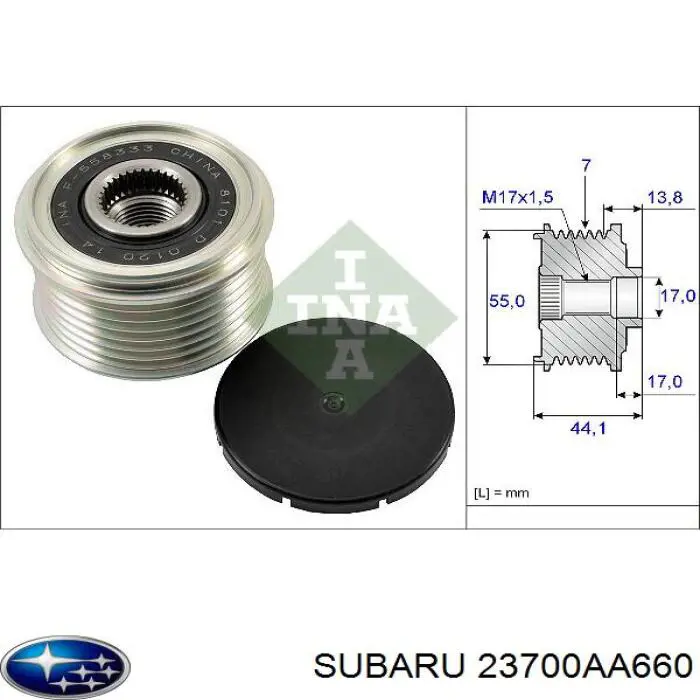 23700AA662 Subaru alternador