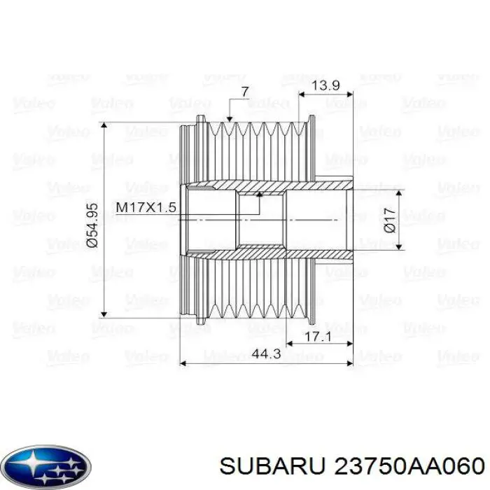 Polea rueda libre Subaru 23750AA060 precio, desde 39,72 EUR