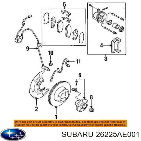 Comprar 26225AE000 Subaru 
