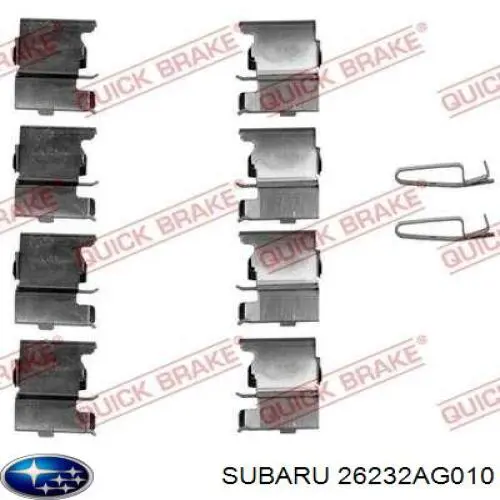 26232AG010 Subaru conjunto de muelles almohadilla discos delanteros