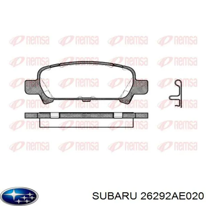 26292AE020 Subaru Pinza de freno delantera derecha