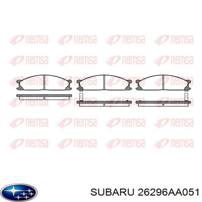 26296AA051 Subaru pastillas de freno delanteras
