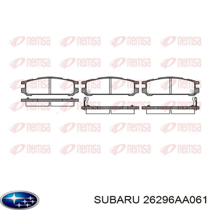 26296AA061 Subaru pastillas de freno traseras