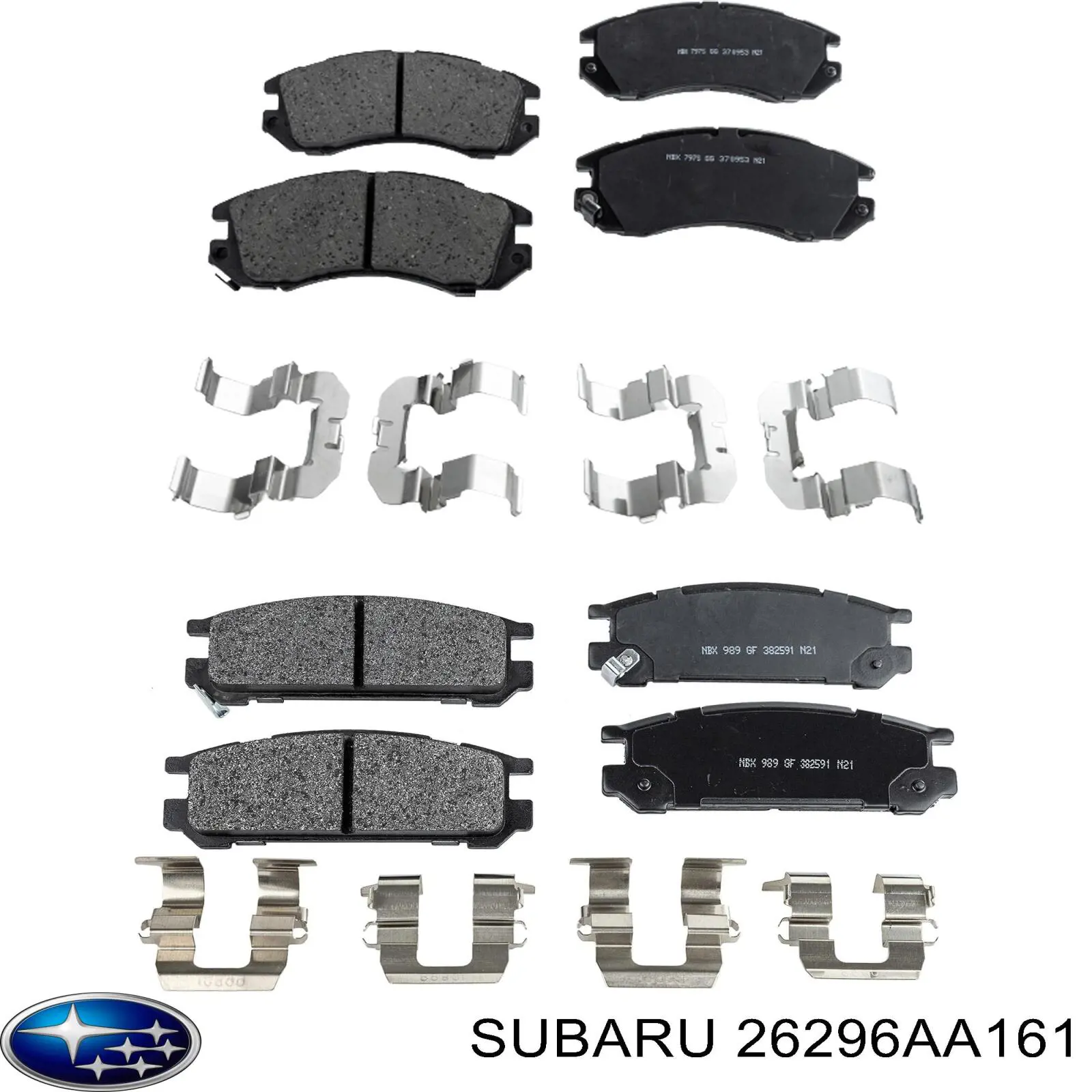 Comprar 26296AA161 Subaru Pastillas delanteras de freno