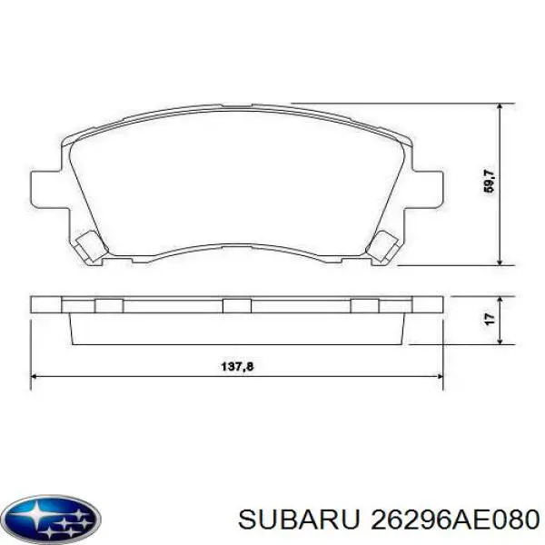 26296AE080 Subaru pastillas de freno delanteras