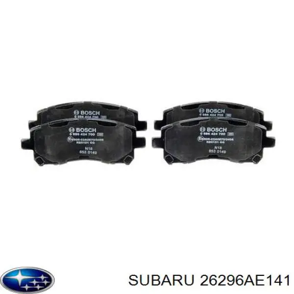 26296AE141 Subaru pastillas de freno delanteras