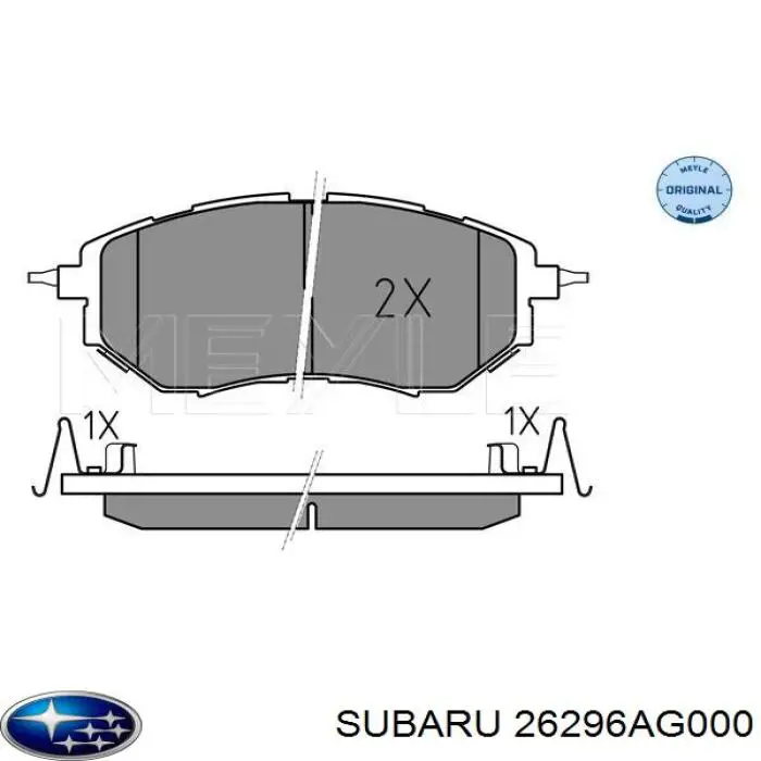 Pastillas freno delanteras Subaru 26296AG000 precio, desde 36,71 EUR