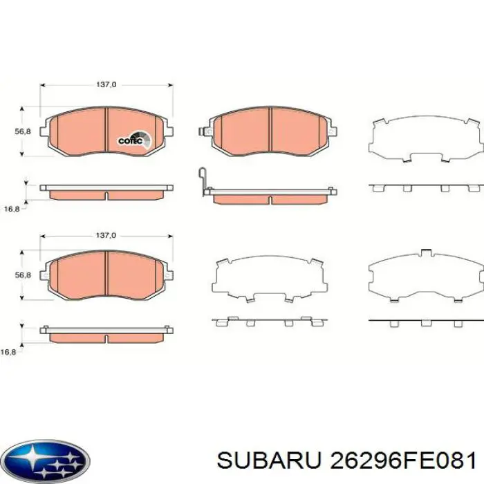 Pastillas de freno delanteras Subaru Impreza 3 GH