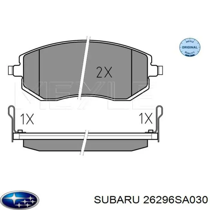 26296SA030 Subaru pastillas de freno delanteras