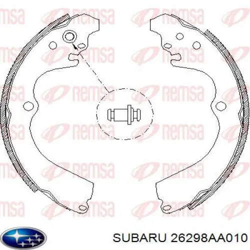 26298AA010 Subaru zapatas de frenos de tambor traseras