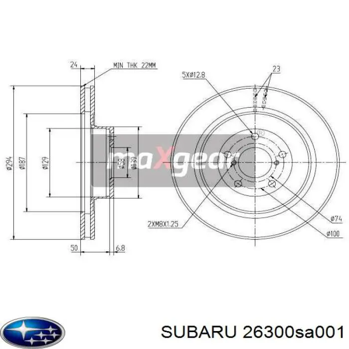 Freno de disco delantero Subaru Impreza 1 GC