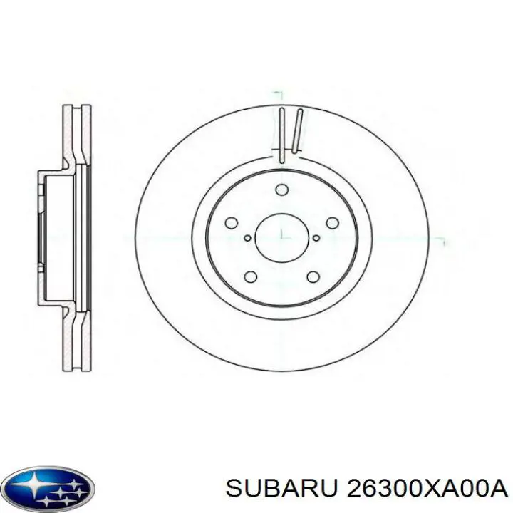 Comprar 26300XA00A Subaru Freno de disco delantero