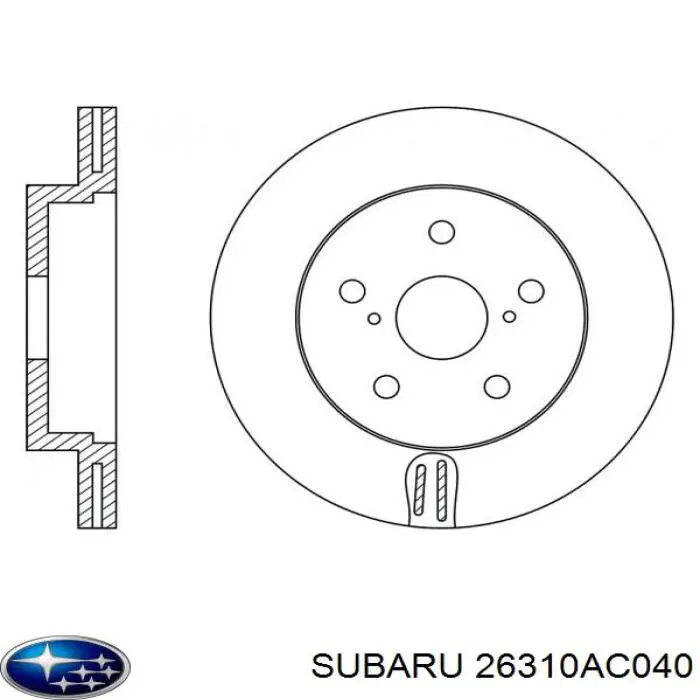 Freno de disco delantero Subaru Impreza 1 GC