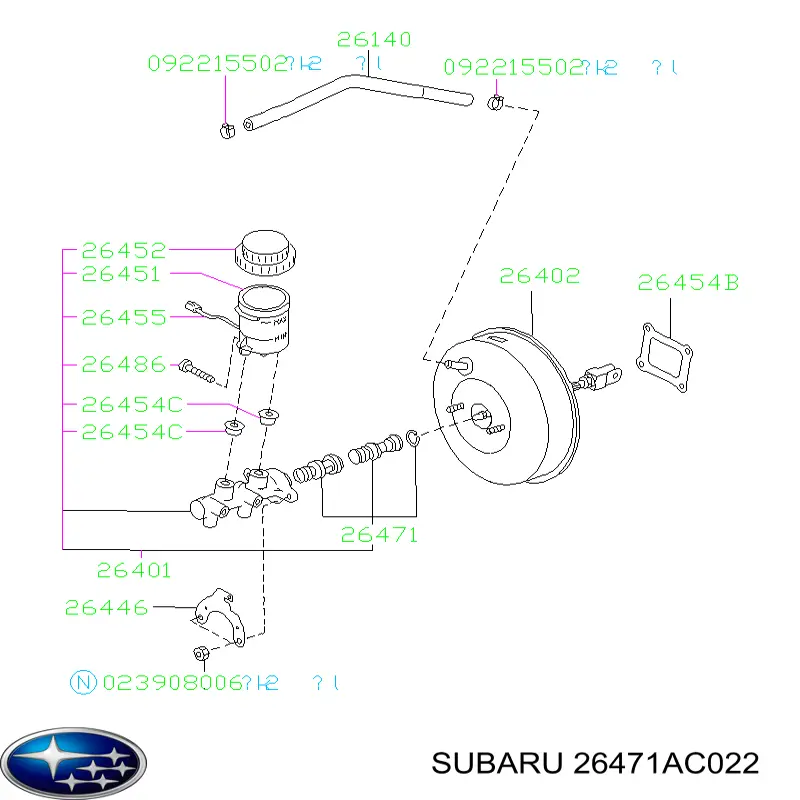  Subaru 26471AC020 precio, desde  EUR