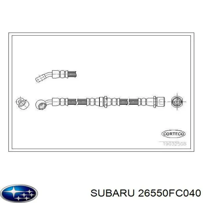 26550FC040 Subaru tubo flexible de frenos trasero izquierdo