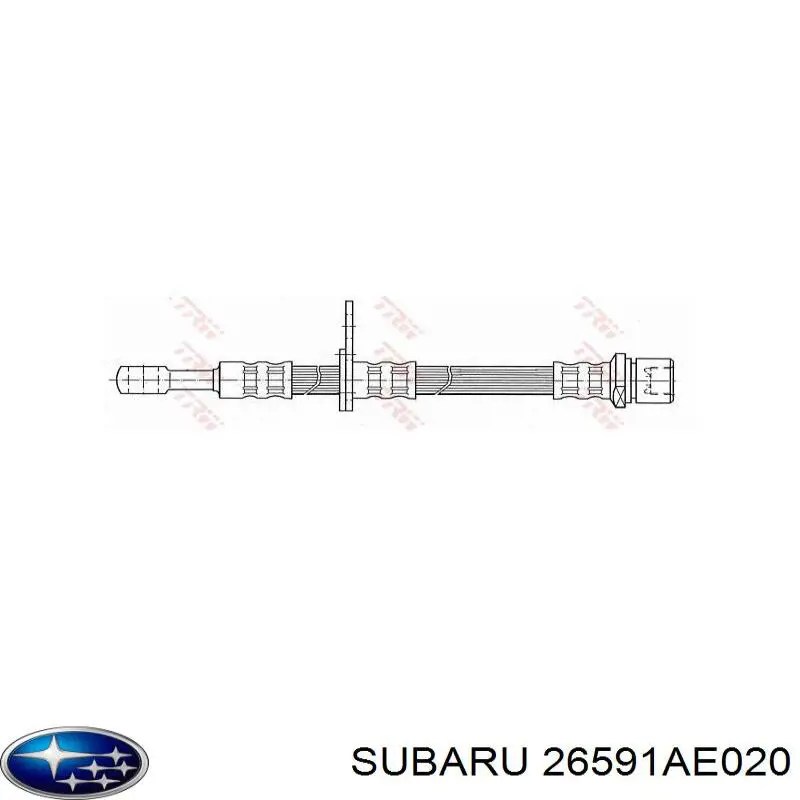 26591AE020 Subaru latiguillo de freno trasero
