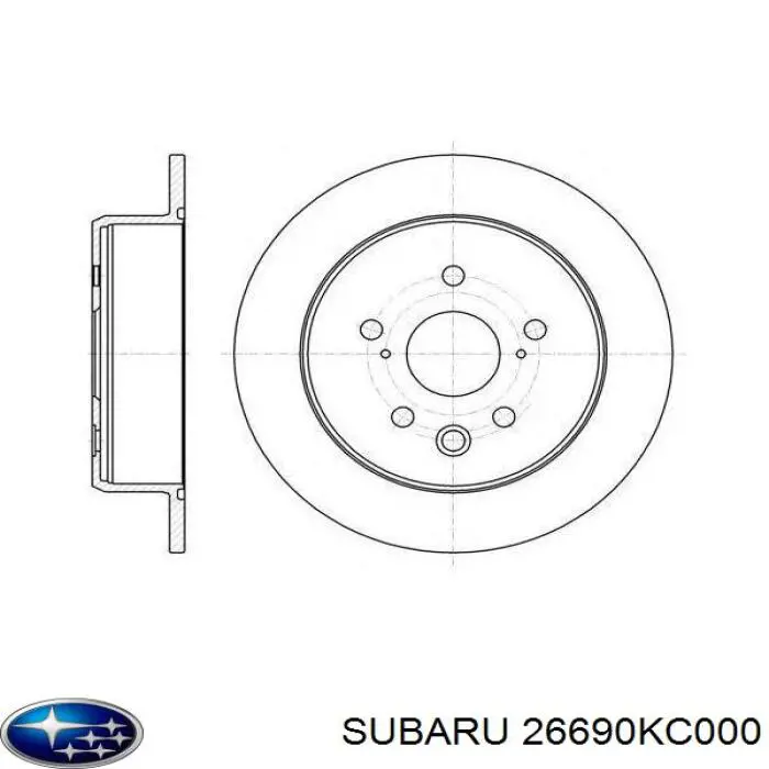 26690KC000 Subaru zapatas de frenos de tambor traseras