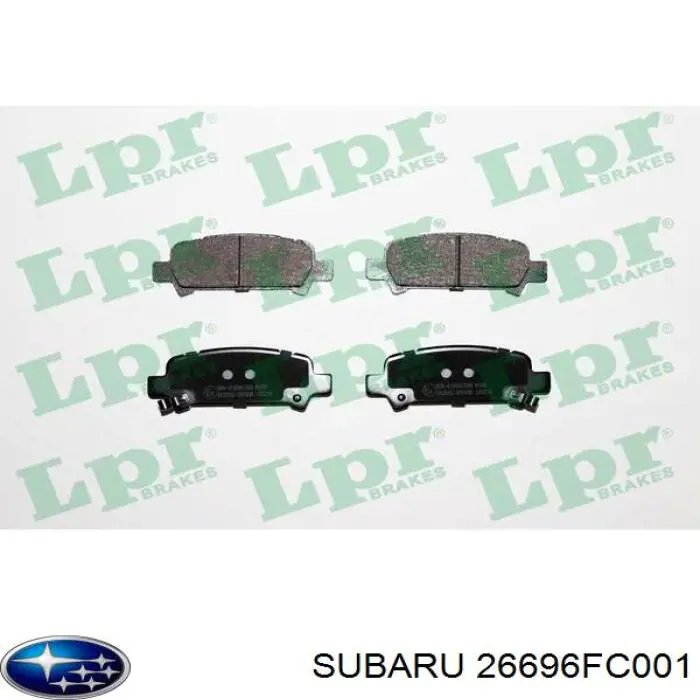 26696FC001 Subaru pastillas de freno traseras