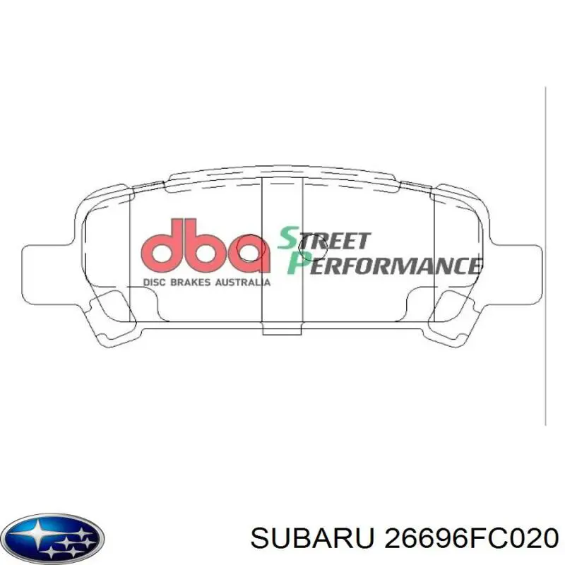 26696FC020 Subaru pastillas de freno traseras