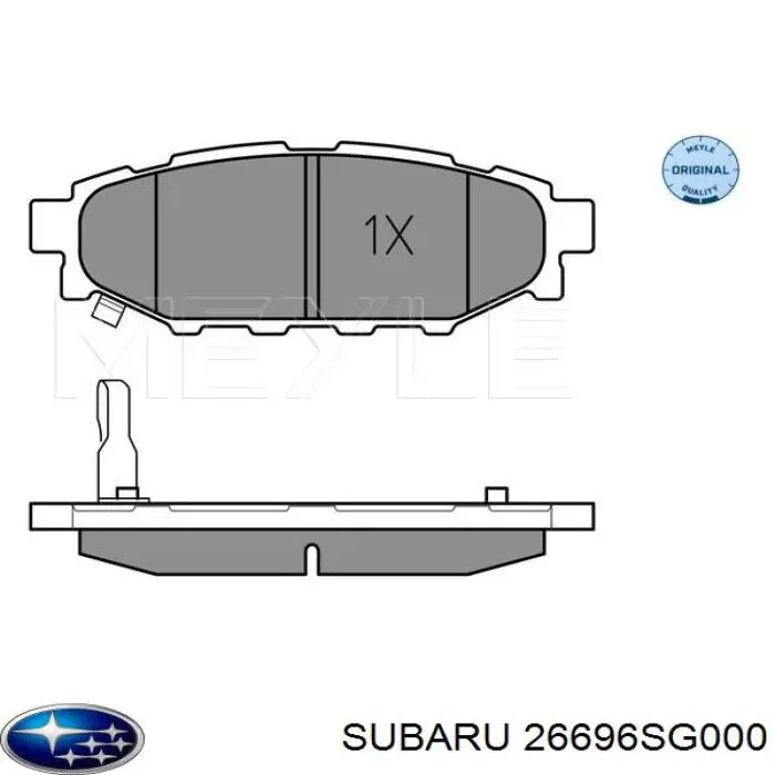 26696SG000 Subaru pastillas de freno traseras